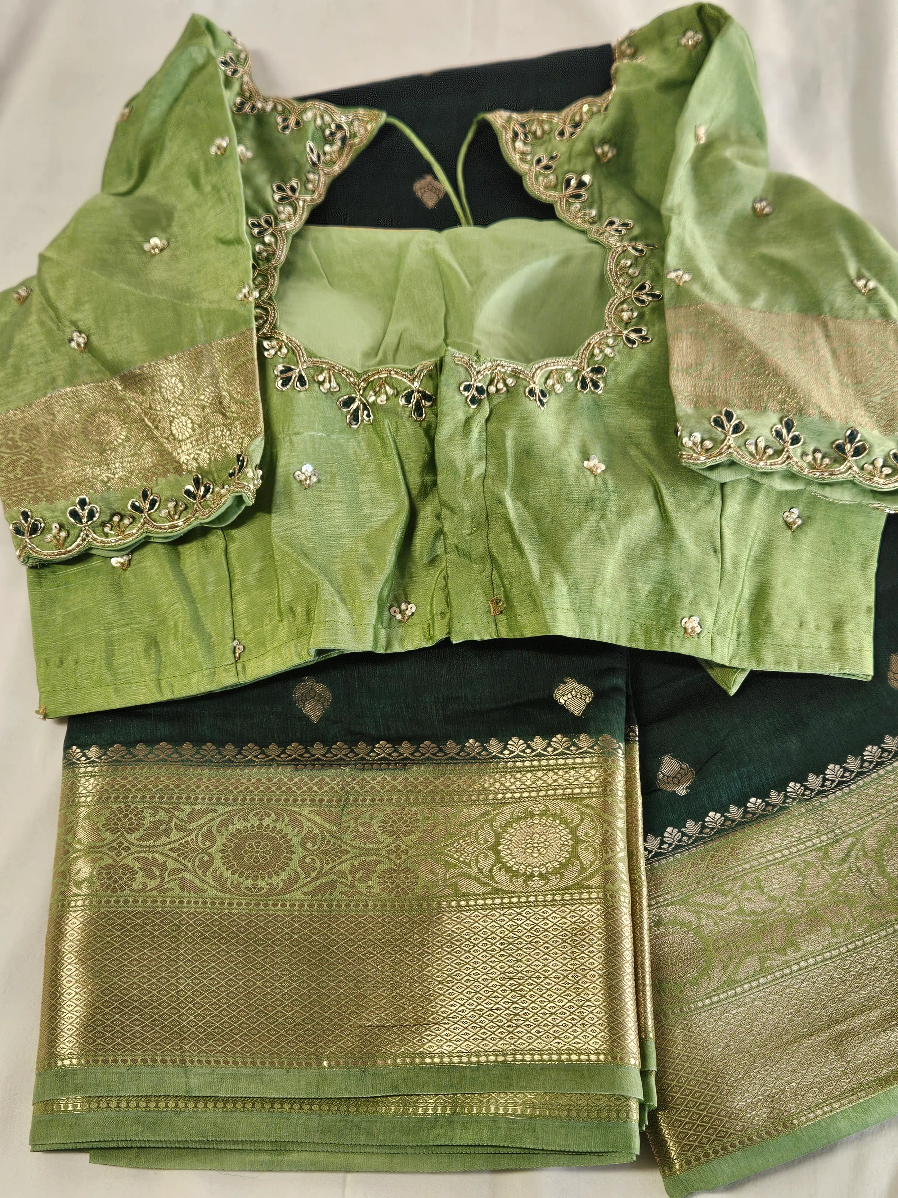 Handwoven pure raw mango silk saree in golden yellow with intricate gold zari border, ideal for luxury Indian weddings