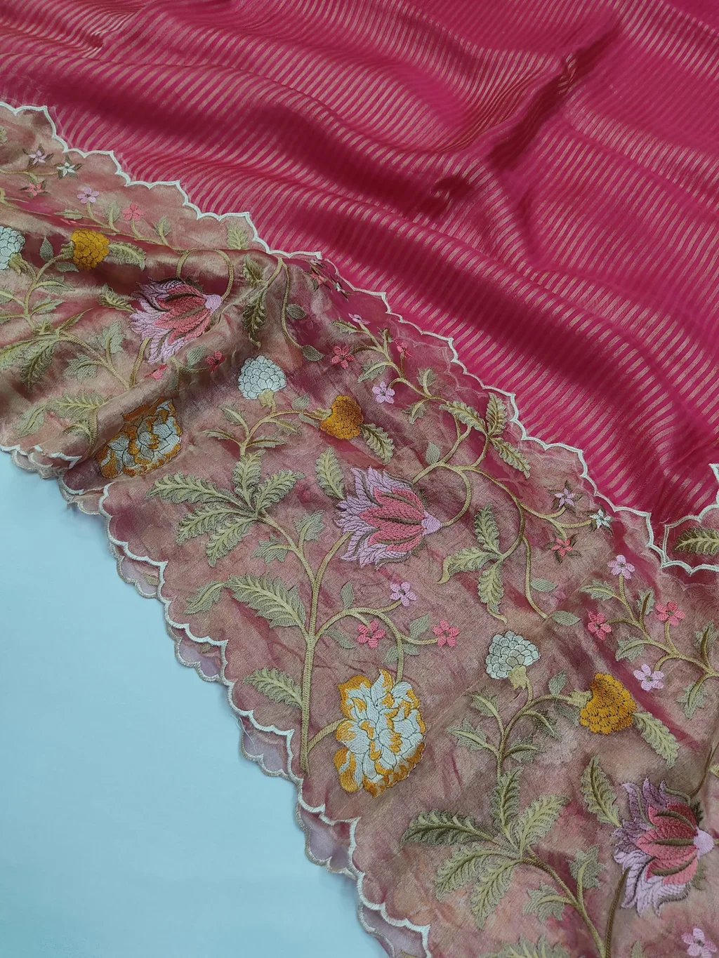 Handwoven Pure Banarasi Kora Tissue Saree - Wedding & Festive Elegance - ethnic Indian fashion from Swathi Design