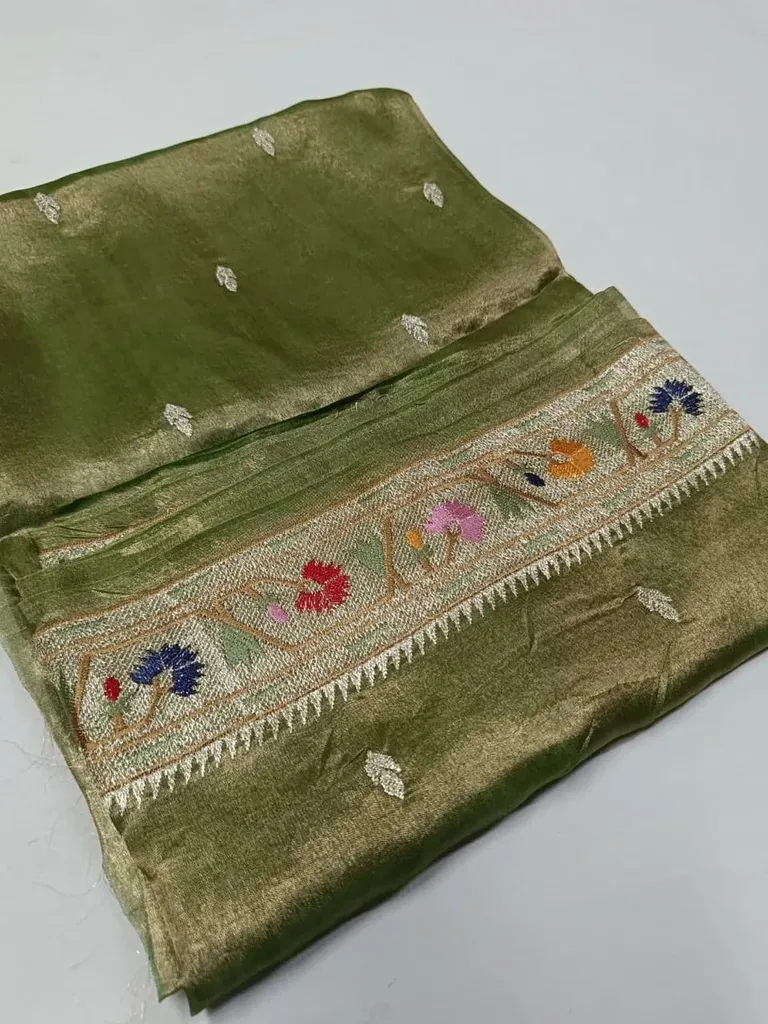 Banarasi Kora Tissue Silk Saree for Weddings & Festivals - ethnic Indian fashion from Swathi Design