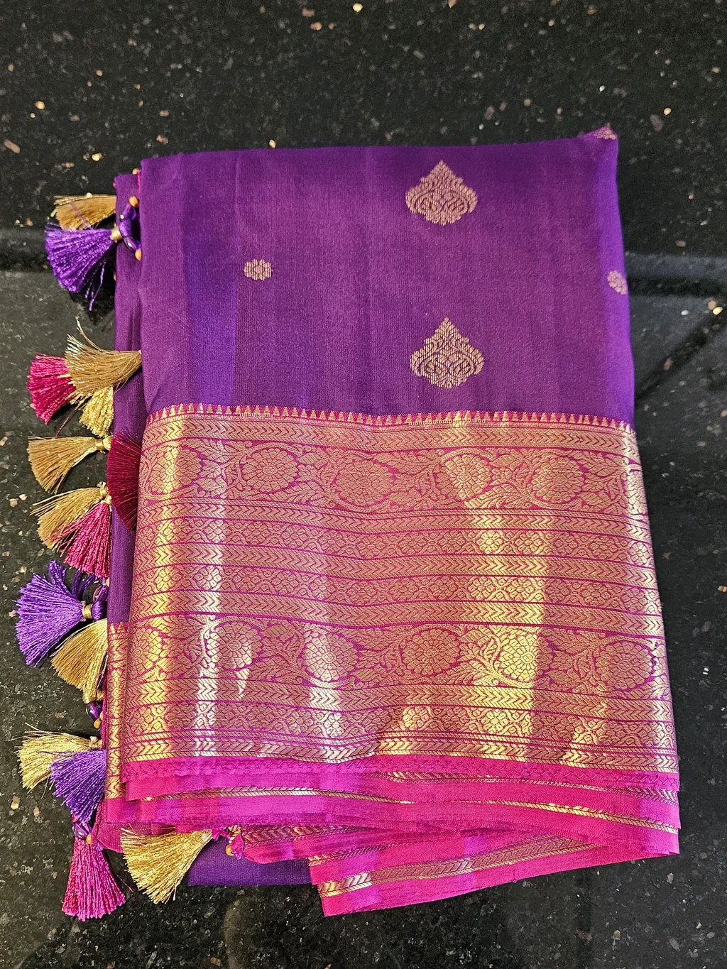 Pure Kanchipuram Silk Saree with Gold Zari for Weddings - ethnic Indian fashion from Swathi Design