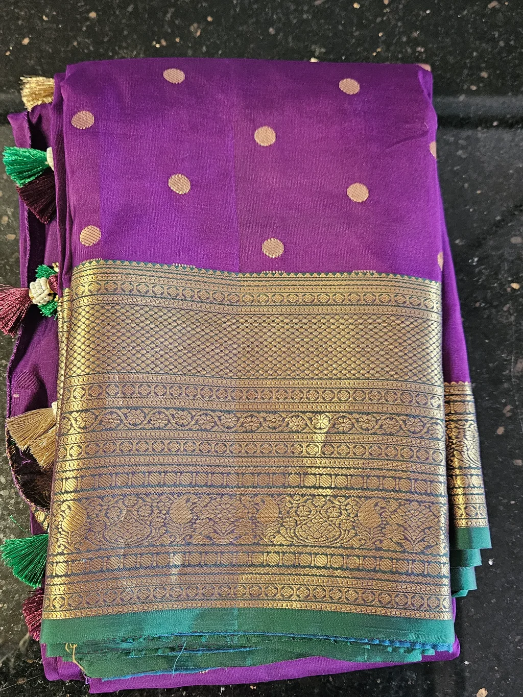 Handwoven Kanchipuram Silk Saree with Golden Zari - Wedding Wear - ethnic Indian fashion from Swathi Design