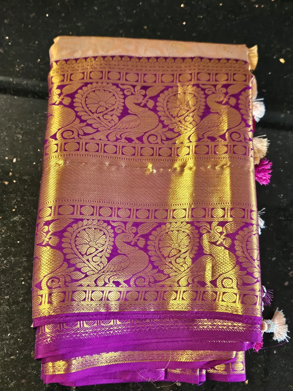 Handwoven Pure Kanchipuram Silk Saree with Intricate Zari for Weddings - ethnic Indian fashion from Swathi Design