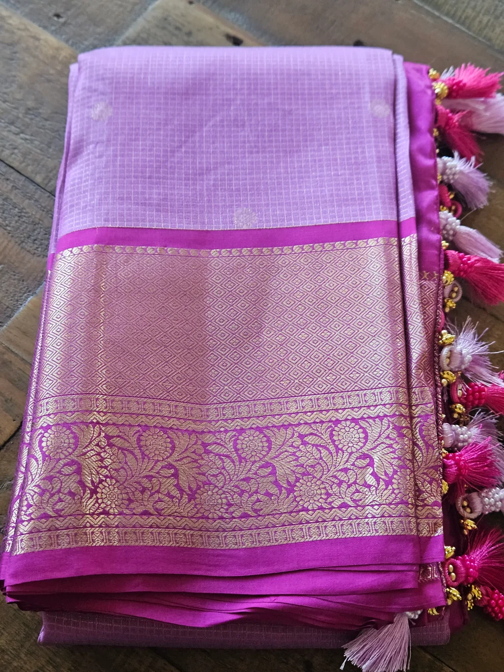 Handcrafted Pure Kanchipuram Silk Wedding Saree with Zari - ethnic Indian fashion from Swathi Design