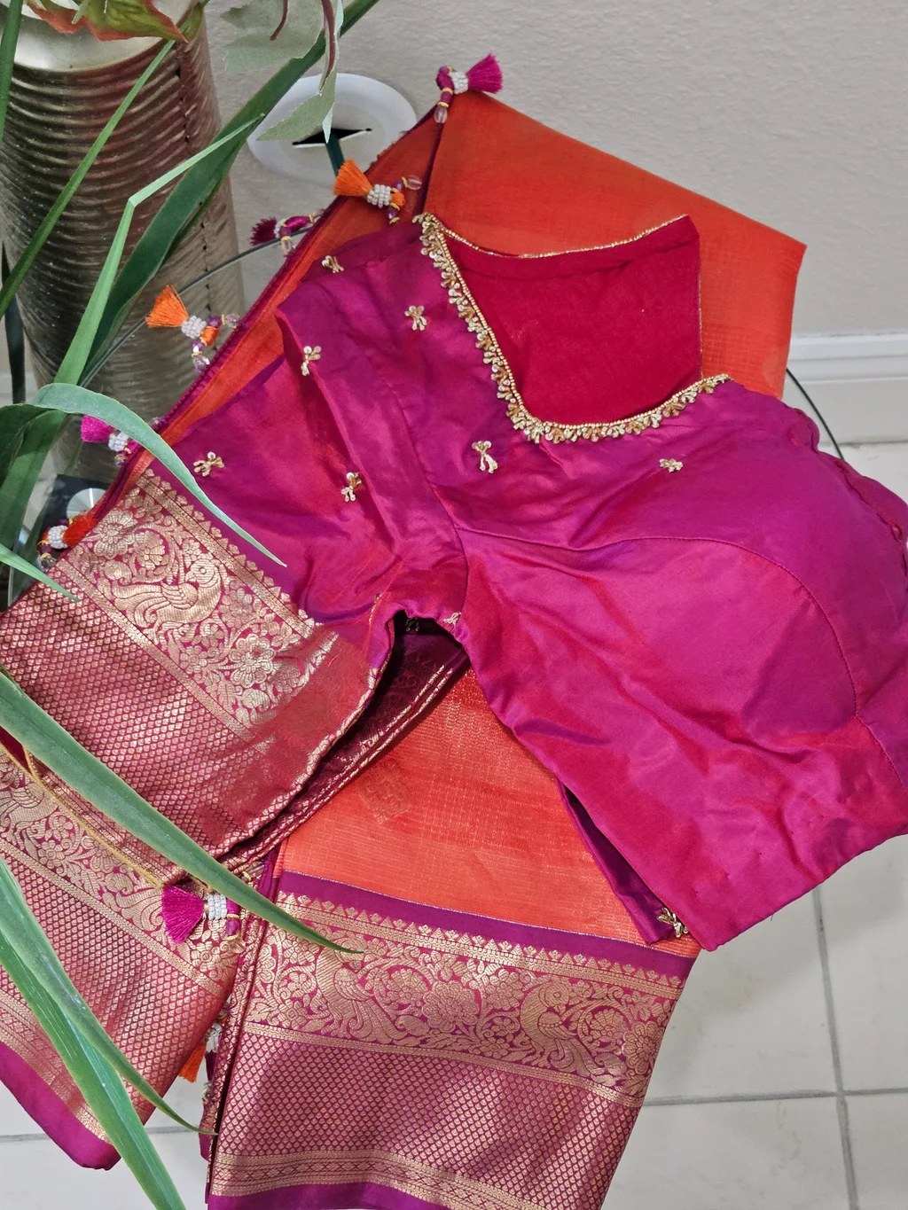 Luxury Pure Kanchipuram Silk Wedding Saree with Intricate Zari Work - ethnic Indian fashion from Swathi Design