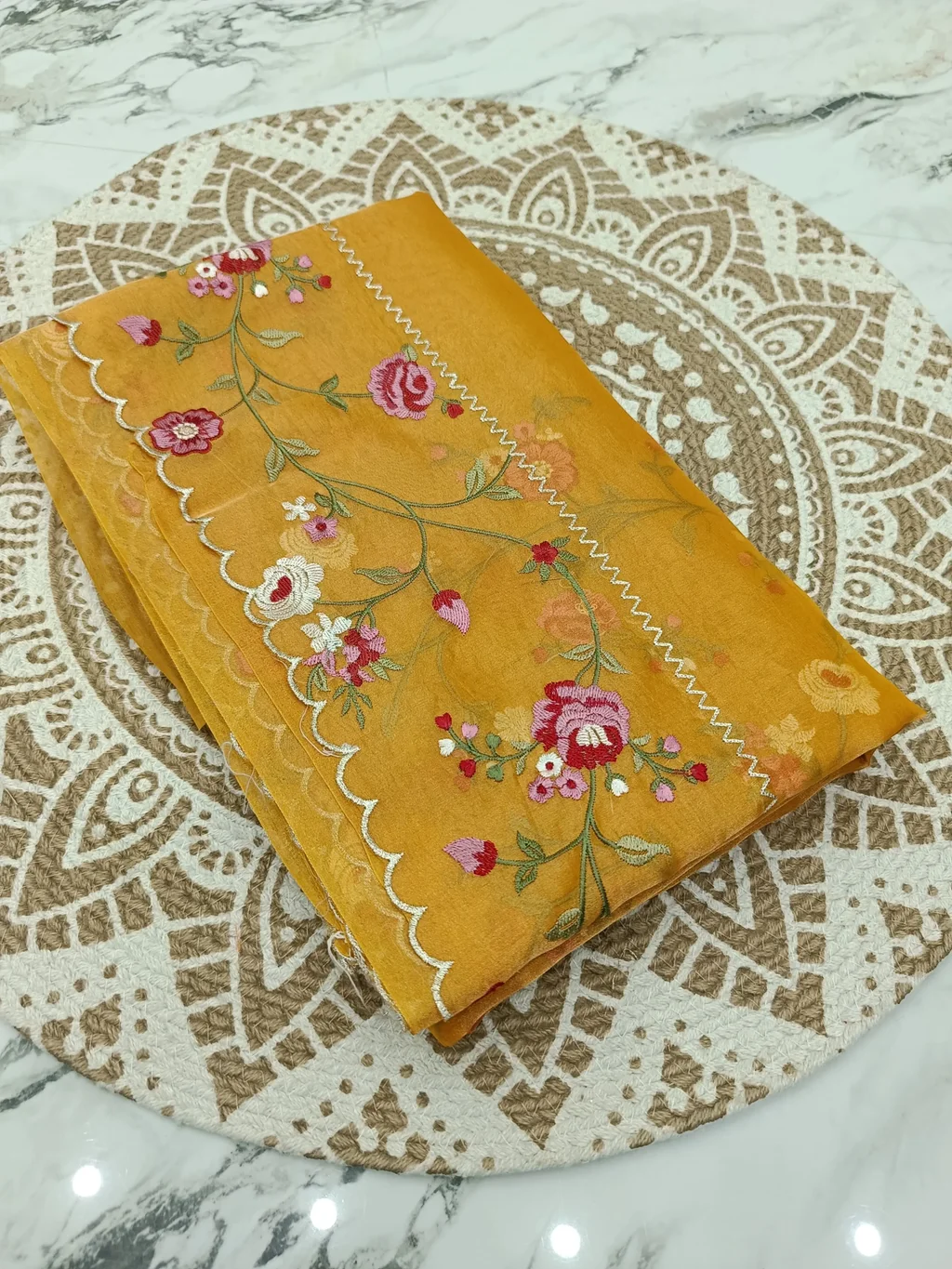 Handwoven Banarasi Tissue Saree with Gold & Silver Zari - ethnic Indian fashion from Swathi Design