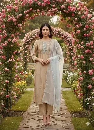 Elegant Pure Tissue Silk Gown for Weddings, Festivals & Special Events - ethnic Indian fashion from Swathi Design
