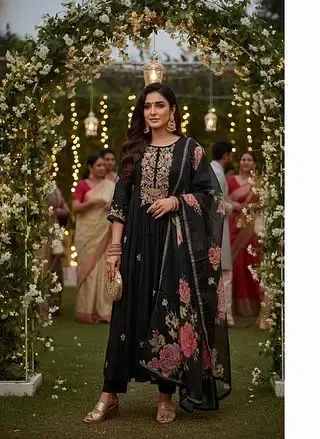 Handcrafted Lightweight Muslin Wedding Lehenga in Earthy Elegance - ethnic Indian fashion from Swathi Design