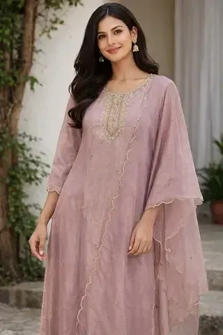 Handcrafted Pure Tissue Silk Gown for Indian Weddings & Festive Celebrations - ethnic Indian fashion from Swathi Design
