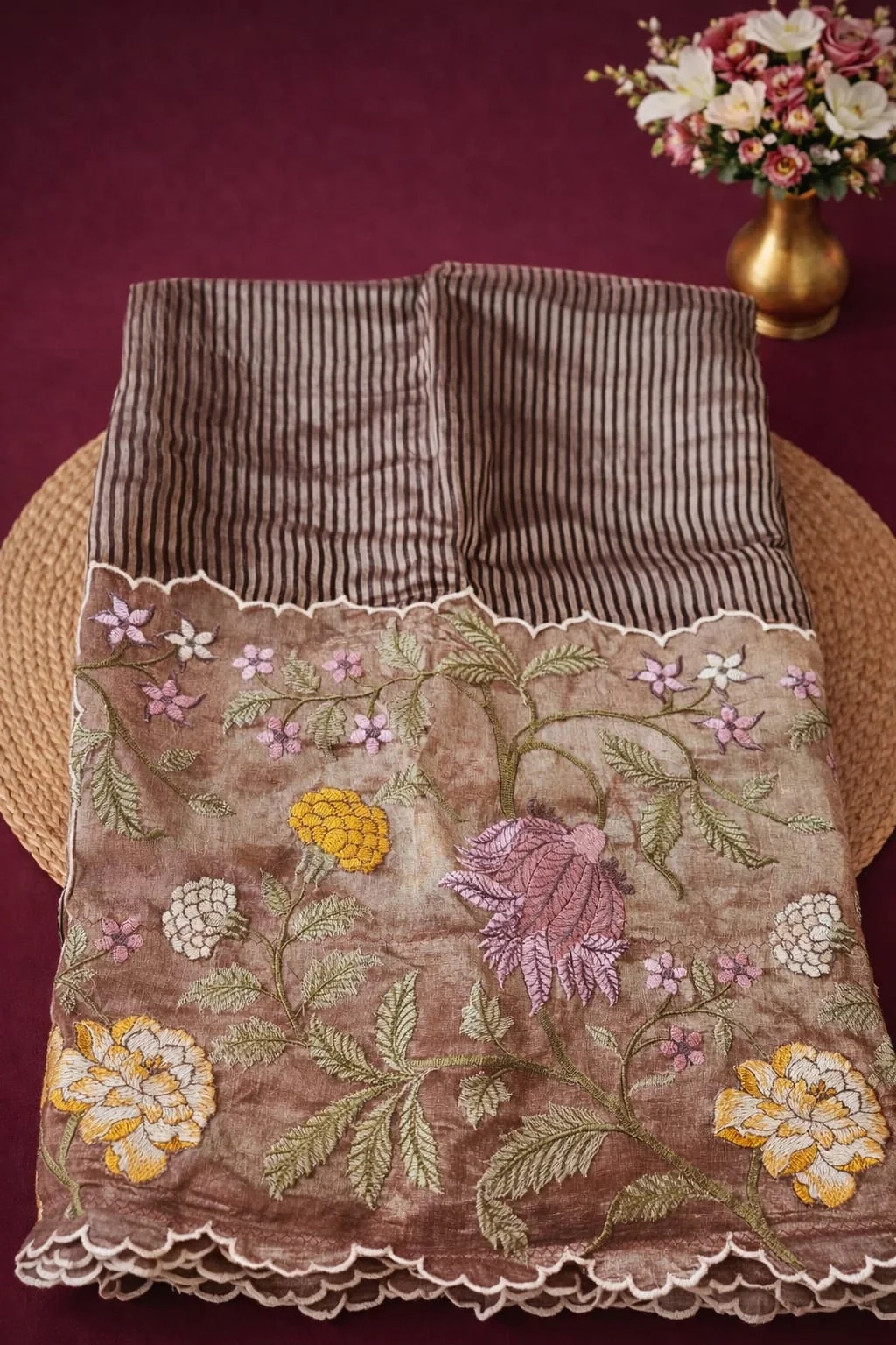 Pure Banarasi Kora Tissue Saree for Weddings & Festive Wear - ethnic Indian fashion from Swathi Design