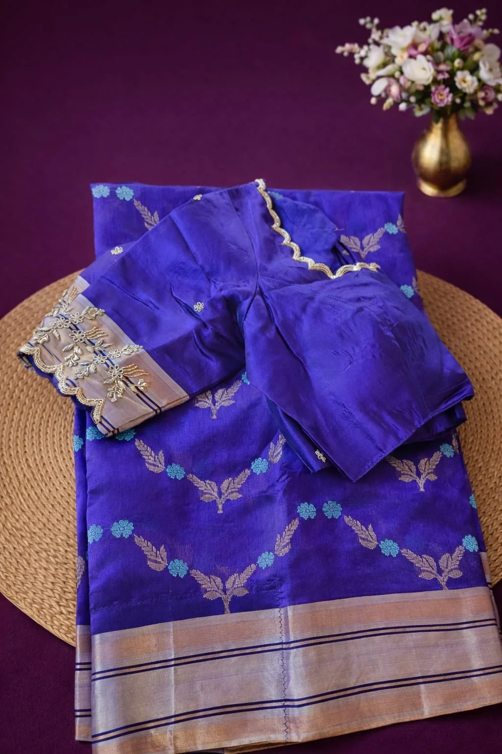 Pure Chanderi Pattu Silk Saree – Handwoven Golden Zari, Elegant Indian Attire - ethnic Indian fashion from Swathi Design