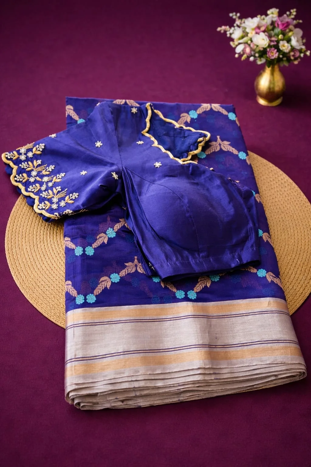 Handwoven Pure Chanderi Pattu Silk Saree – Elegant Indian Ethnic Wear for Women - ethnic Indian fashion from Swathi Design
