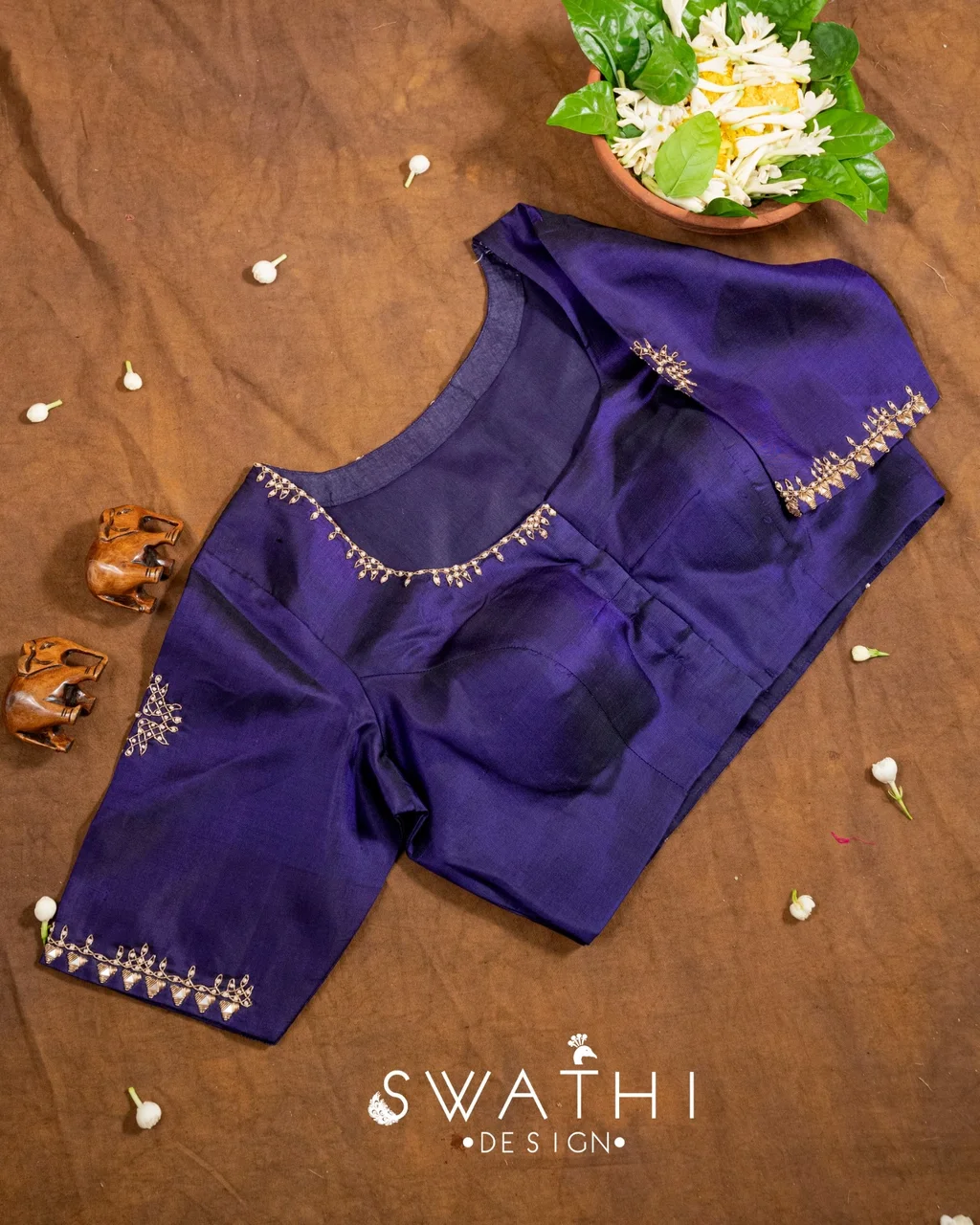 Pure Gadwal Silk Pattu Saree with Handcrafted Maggam Work Blouse – Rich Indian Elegance - ethnic Indian fashion from Swathi Design